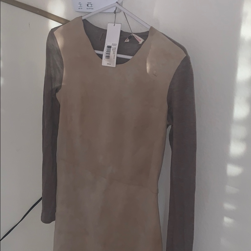 Rebbeca Taylor knit suede dress.